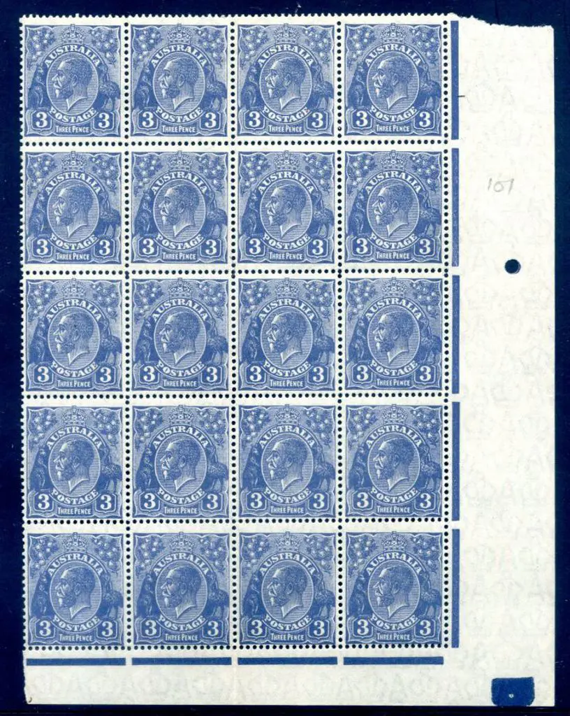1926-30 Small Multiple Watermark Perf. 3d blue, ... Image 1++