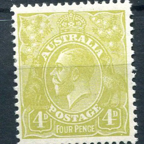 1926-30 Small Multiple Watermark Perf. 4d olive ...