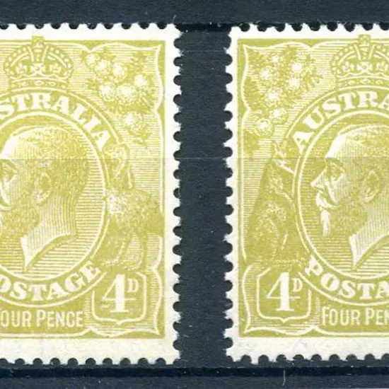 1926-30 Small Multiple Watermark Perf. 4d olive x ...