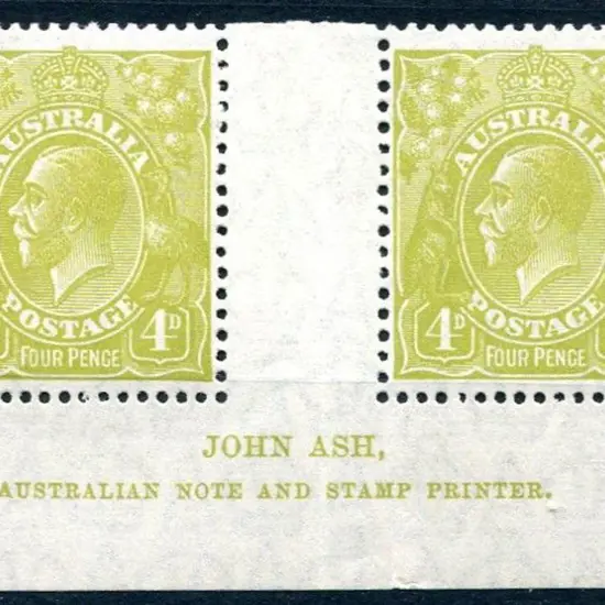 1926-30 Small Multiple Watermark Perf. 4d olive, ...