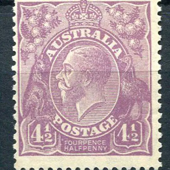 1926-30 Small Multiple Watermark Perf. 4½d red ...