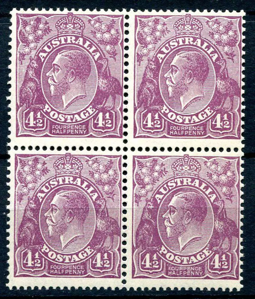 1926-30 Small Multiple Watermark Perf. 4½d violet ... Image 1++
