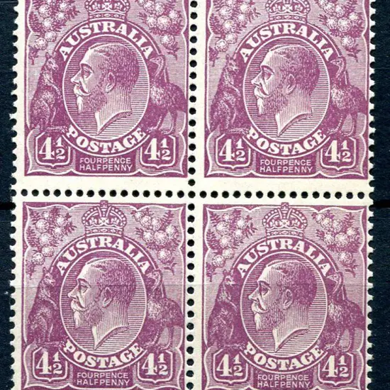 1926-30 Small Multiple Watermark Perf. 4½d violet ...