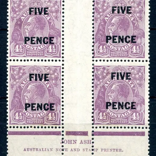 1926-30 Small Multiple Watermark Perf. 4½d violet ...