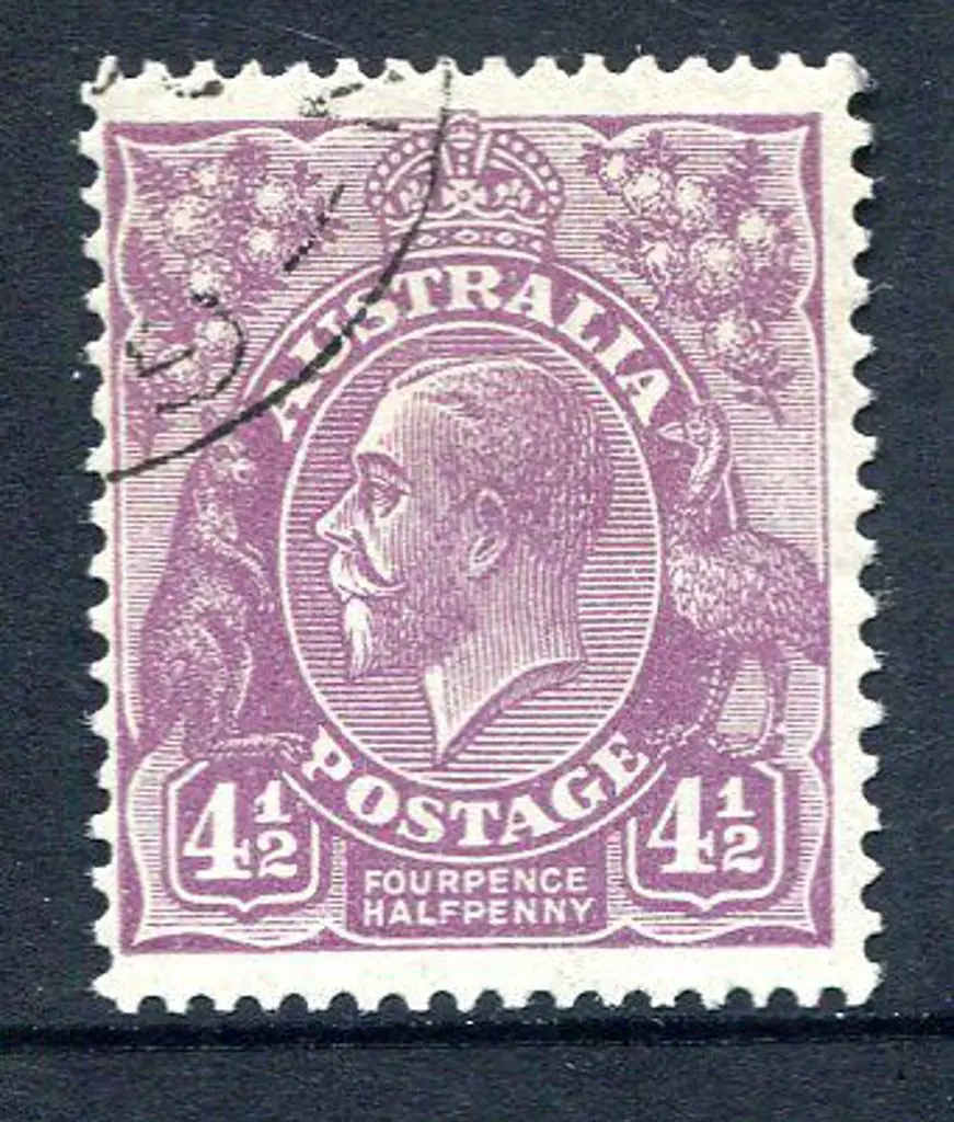 1926-30 Small Multiple Watermark Perf. 4½d violet, ... Image 1++