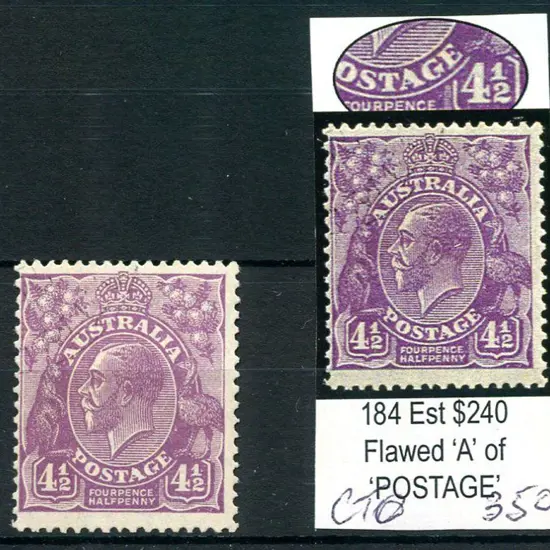 1926-30 Small Multiple Watermark Perf. 4½d violet, ...