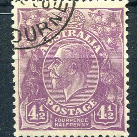 1926-30 Small Multiple Watermark Perf. 4½d violet, ...