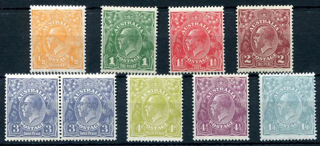 1926-30 Small Multiple Watermark Perf. 14½d orange ... Image 1++