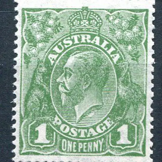 1926-30 Small Multiple Watermark Perf. 1d green ...