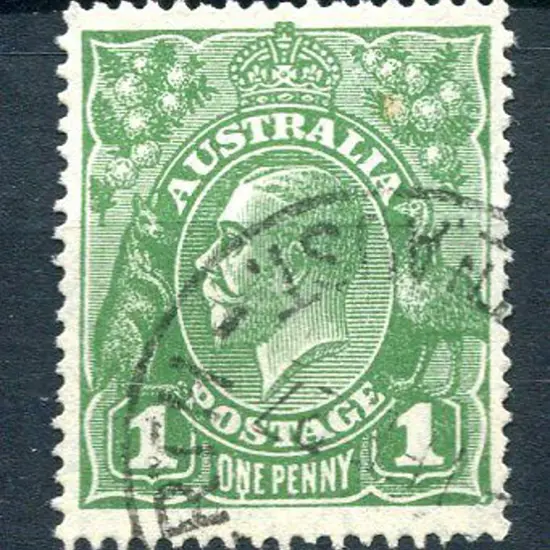 1926-30 Small Multiple Watermark Perf. 1d green ...
