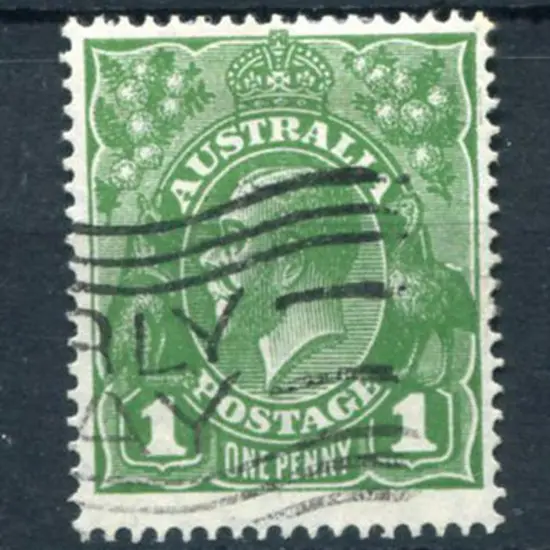 1926-30 Small Multiple Watermark Perf. 1d green ...