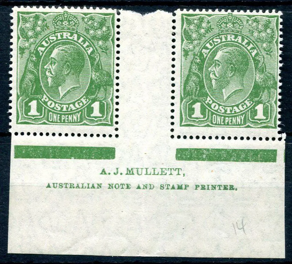 1926-30 Small Multiple Watermark Perf. 1d green, ... Image 1++