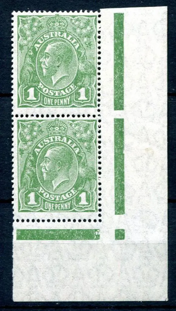 1926-30 Small Multiple Watermark Perf. 1d green, ... Image 1++