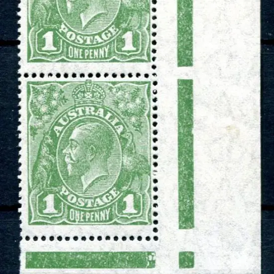 1926-30 Small Multiple Watermark Perf. 1d green, ...