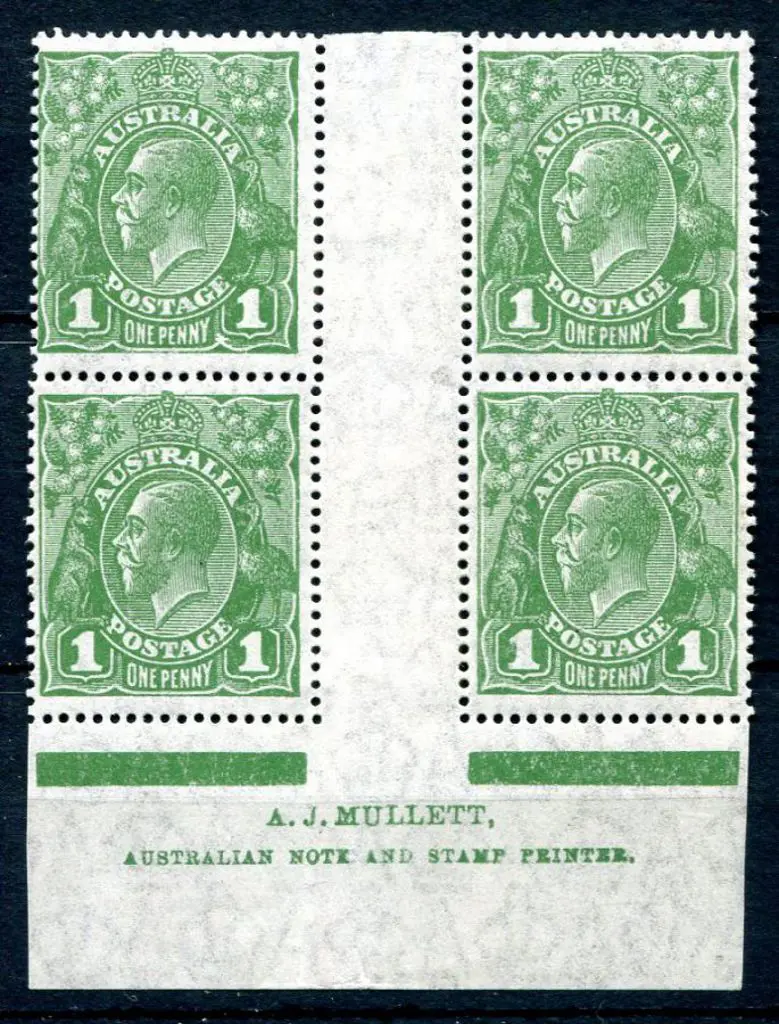 1926-30 Small Multiple Watermark Perf. 1d green, ... Image 1++