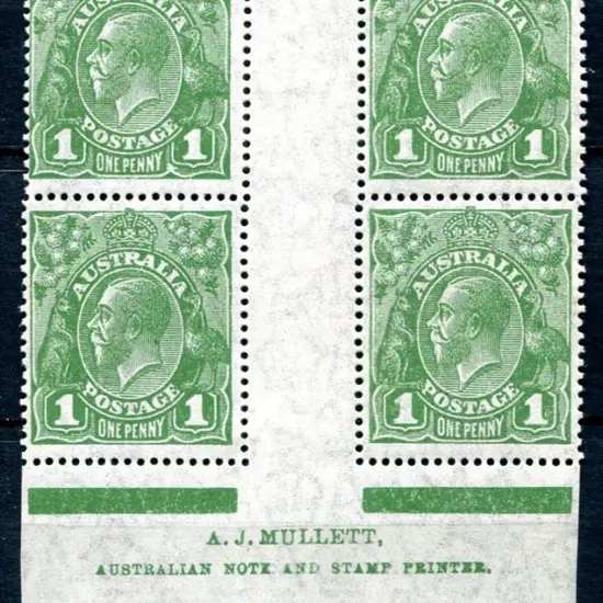 1926-30 Small Multiple Watermark Perf. 1d green, ...