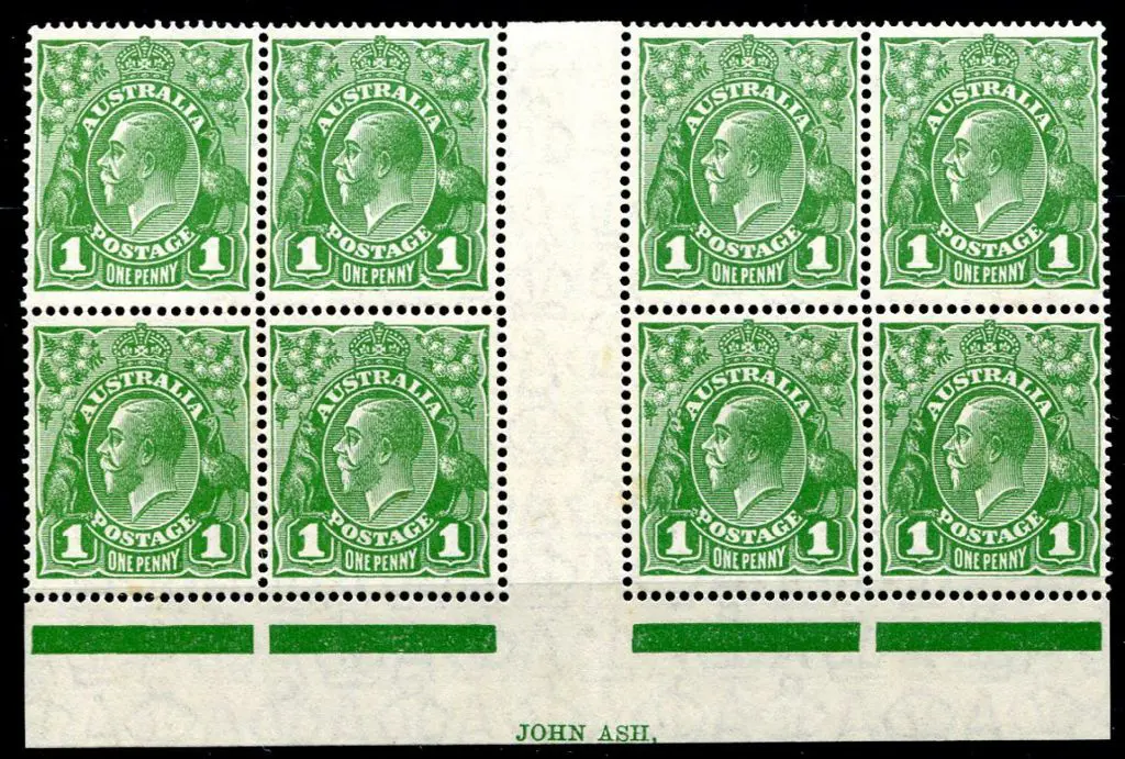 1926-30 Small Multiple Watermark Perf. 1d green, ... Image 1++