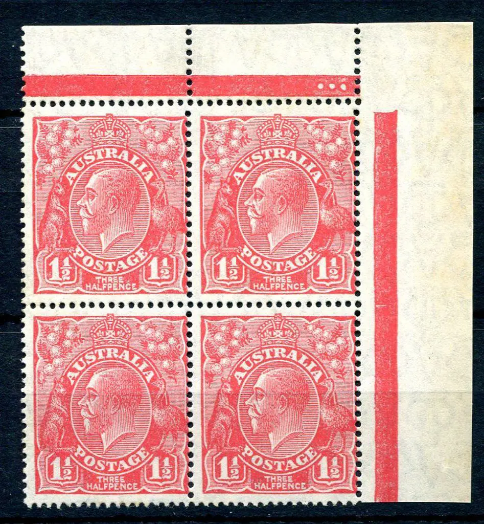 1926-30 Small Multiple Watermark Perf. 1½d red in ... Image 1++