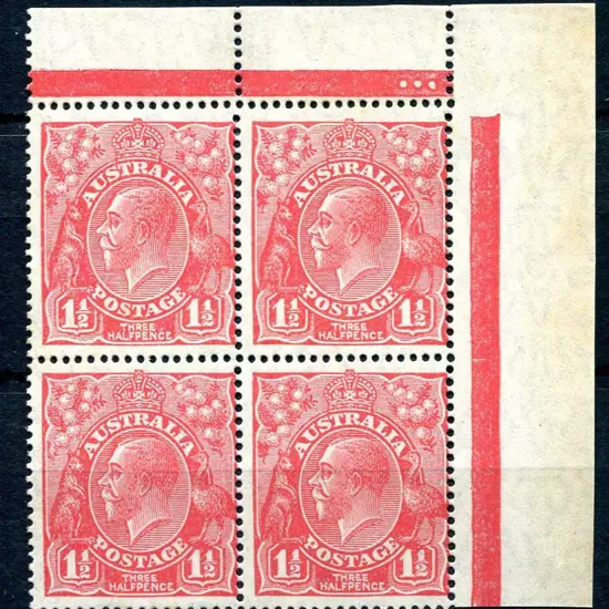 1926-30 Small Multiple Watermark Perf. 1½d red in ...