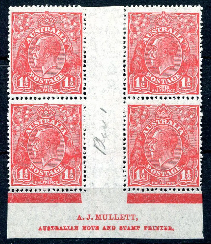 1926-30 Small Multiple Watermark Perf. 1½d red ... Image 1++