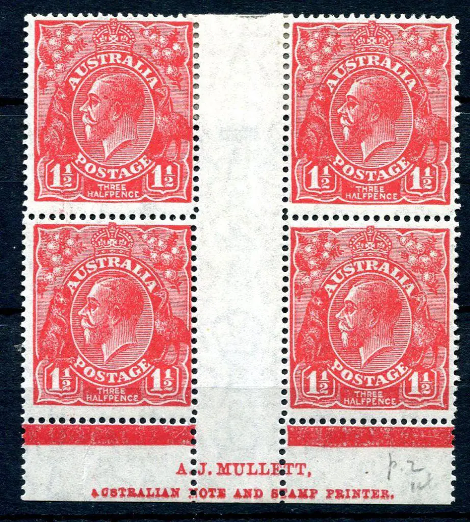 1926-30 Small Multiple Watermark Perf. 1½d red ... Image 1++