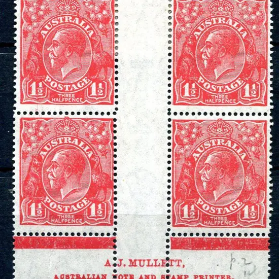 1926-30 Small Multiple Watermark Perf. 1½d red ...