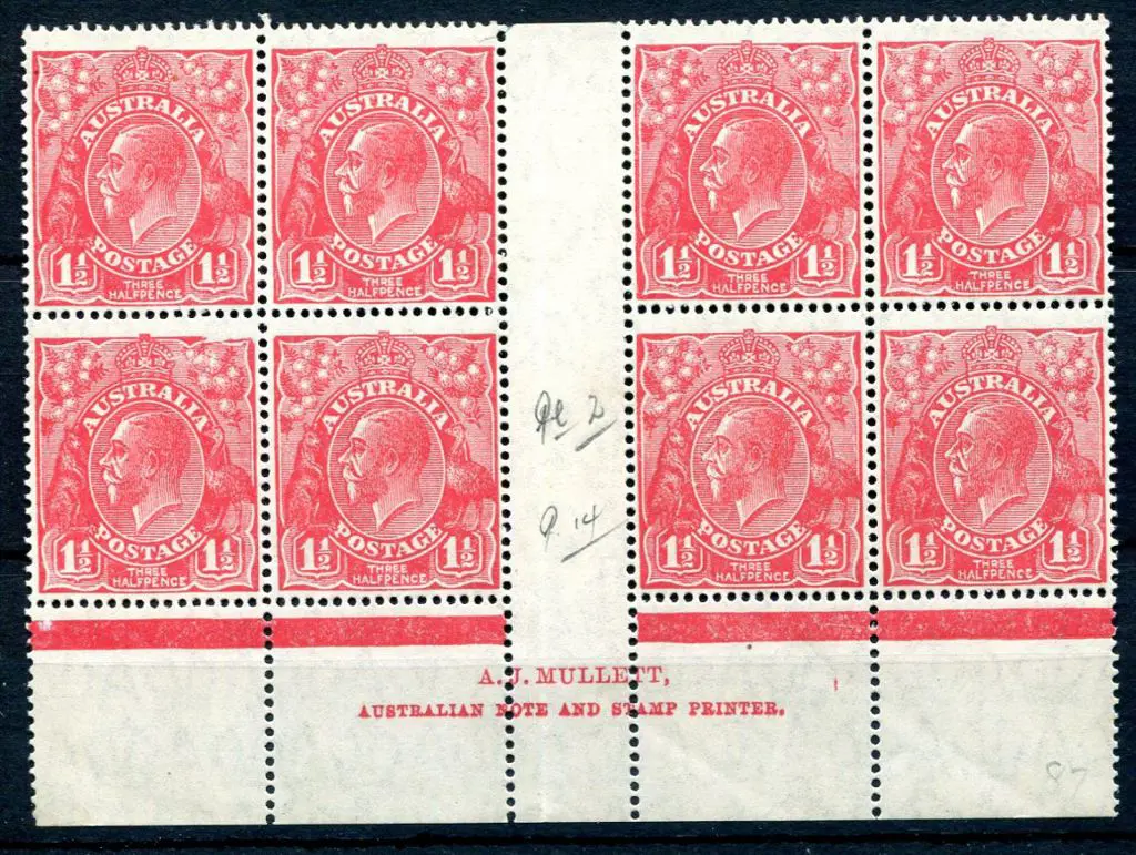 1926-30 Small Multiple Watermark Perf. 1½d red ... Image 1++