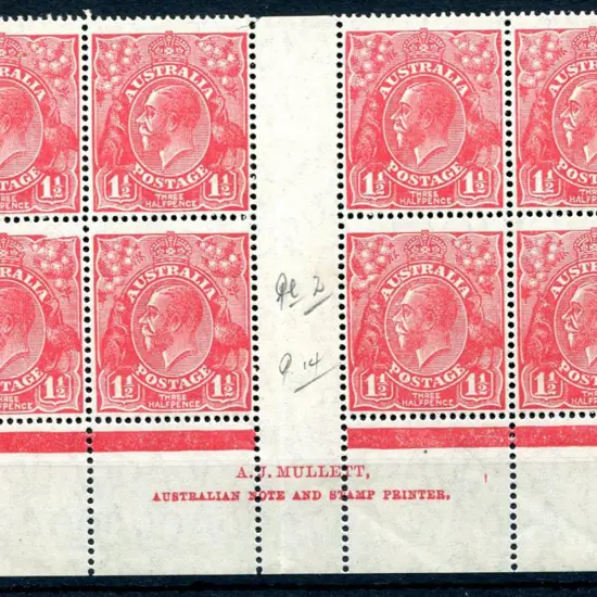 1926-30 Small Multiple Watermark Perf. 1½d red ...