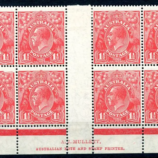 1926-30 Small Multiple Watermark Perf. 1½d red ...