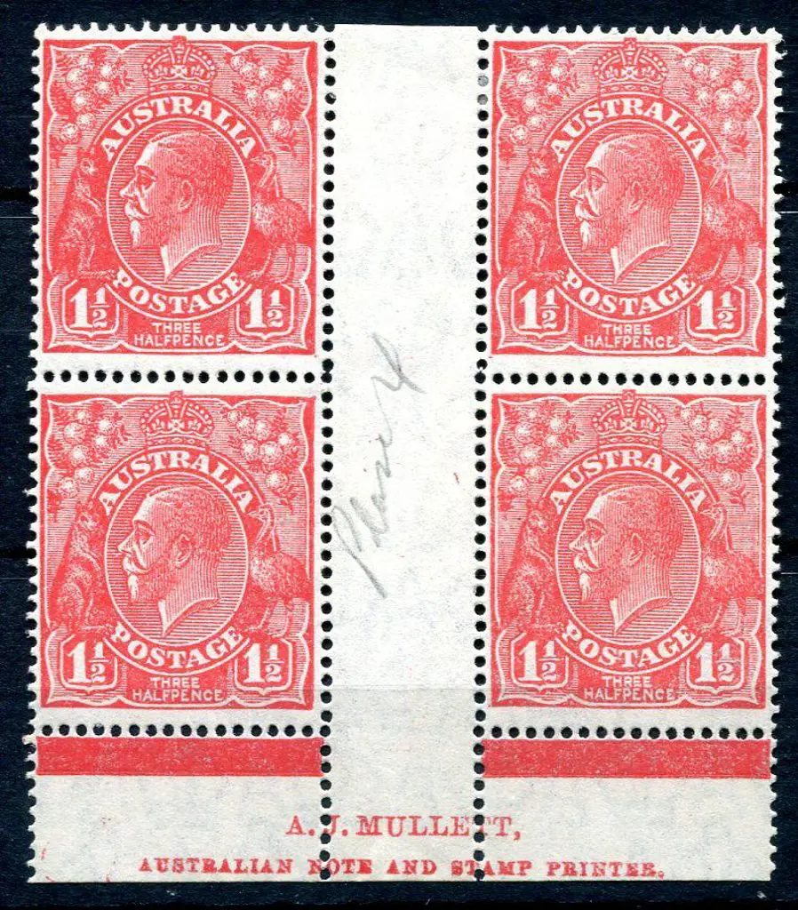1926-30 Small Multiple Watermark Perf. 1½d red ... Image 1++