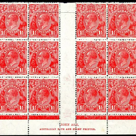 1926-30 Small Multiple Watermark Perf. 1½d golden ...