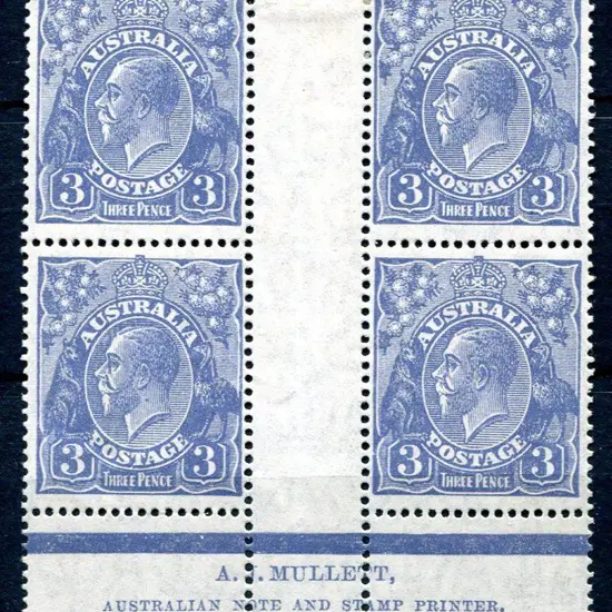 1926-30 Small Multiple Watermark Perf. 3d blue, ...