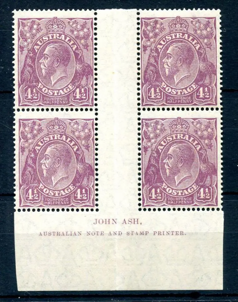 1926-30 Small Multiple Watermark Perf. 4½d violet ... Image 1++