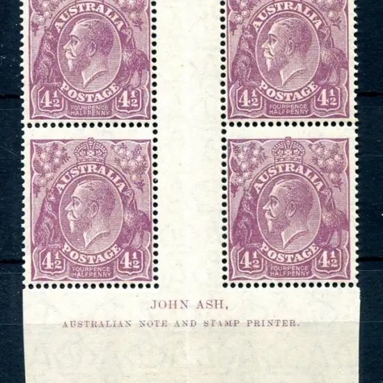 1926-30 Small Multiple Watermark Perf. 4½d violet ...