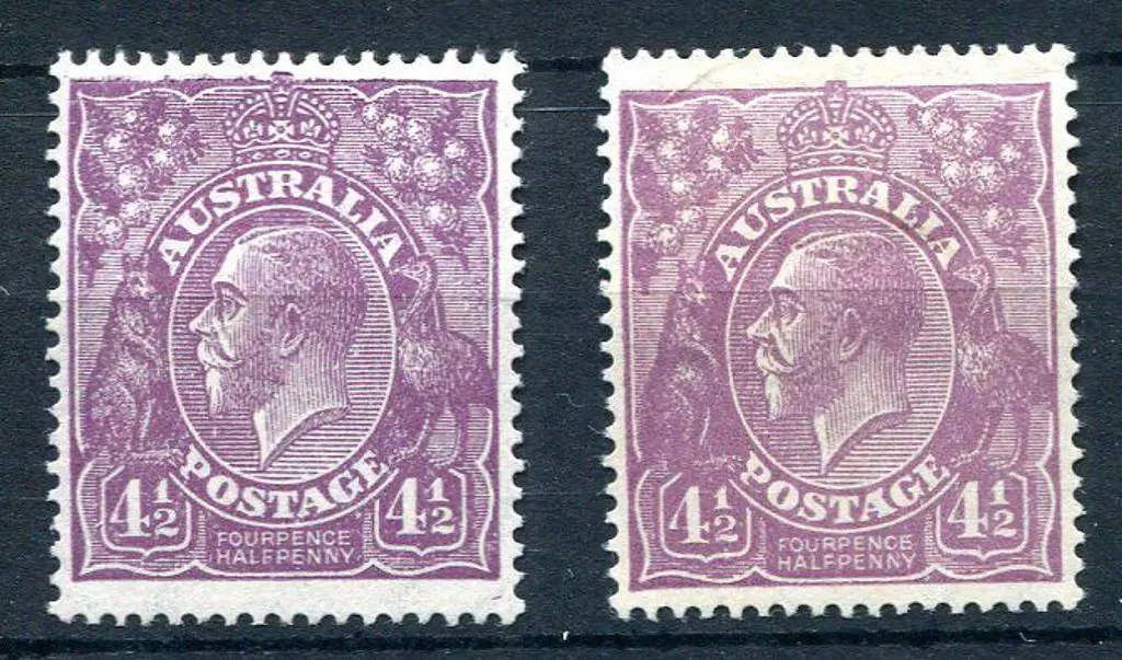 1926-30 Small Multiple Watermark Perf. 4½d violet ... Image 1++