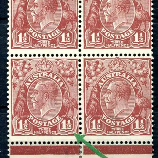 1931-36 CofA Watermark 1½d red-brown in lower ...