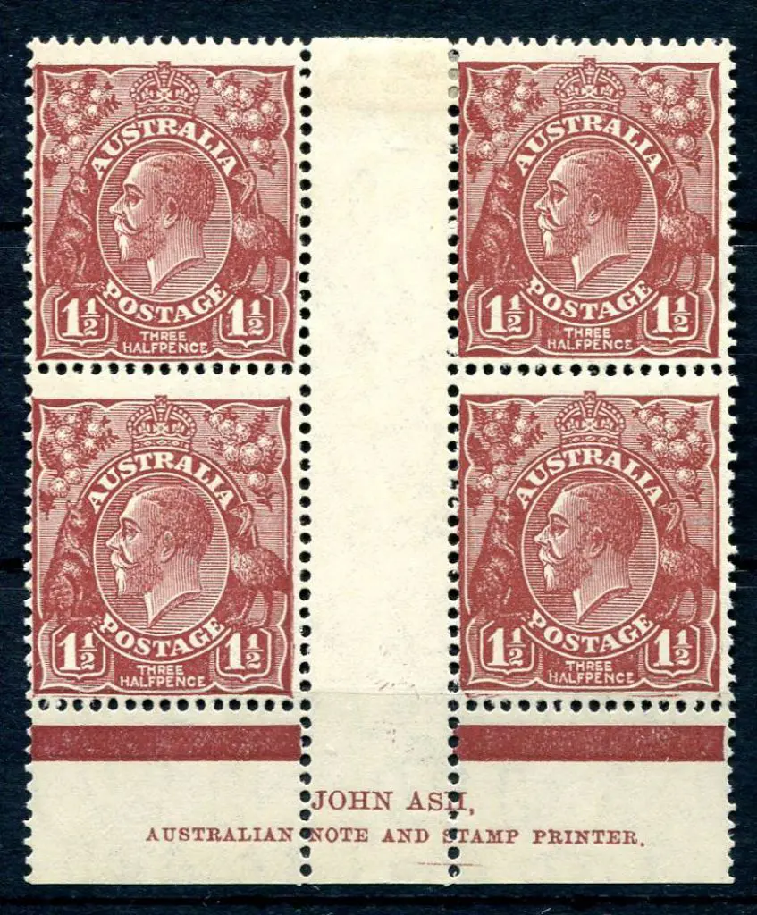 1931-36 CofA Watermark 1½d red-brown, Plate 1 John ... Image 1++