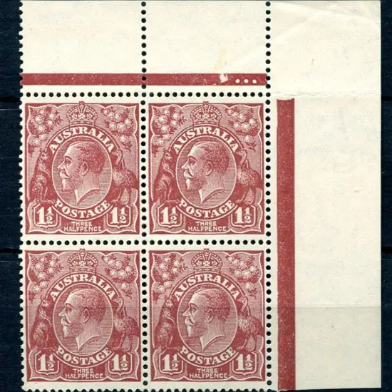 1931-36 CofA Watermark 1½d red-brown Plate 3 dot ...