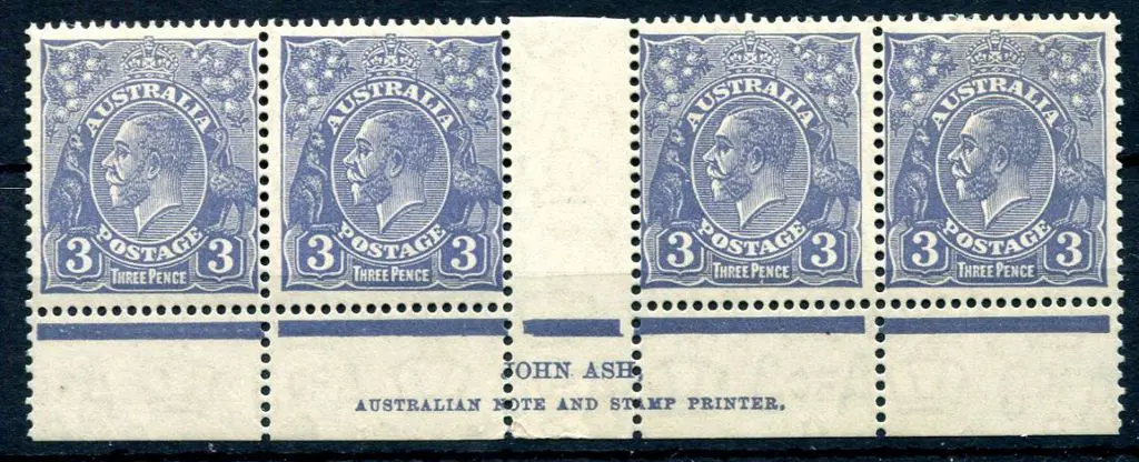 1931-36 CofA Watermark 3d blue, plate 7 John Ash ... Image 1++