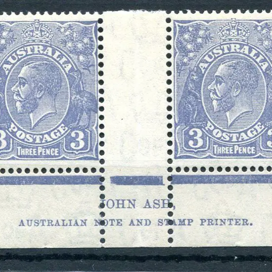1931-36 CofA Watermark 3d pale blue, plate 7 John ...