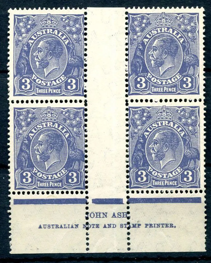 1931-36 CofA Watermark 3d deep blue plate 7 John ... Image 1++