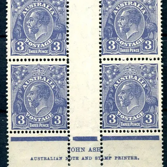 1931-36 CofA Watermark 3d deep blue plate 7 John ...