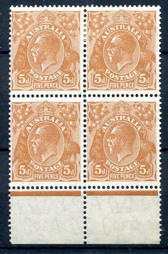 1931-36 CofA Watermark 5d orange-brown bottom ... Image 1++