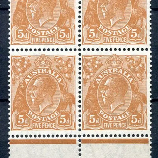 1931-36 CofA Watermark 5d orange-brown bottom ...