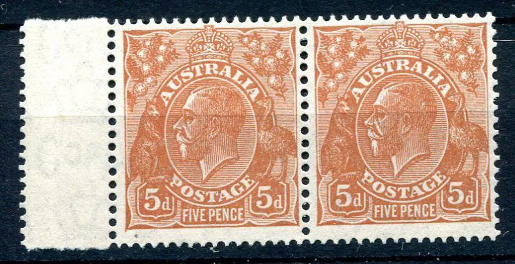 1931-36 CofA Watermark 5d orange-brown left ... Image 1++