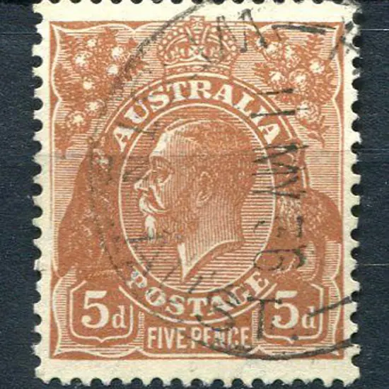 1931-36 CofA Watermark 5d orange-brown with ...