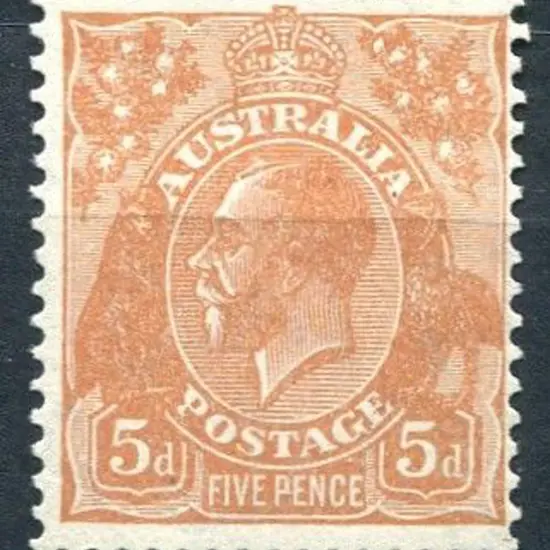1931-36 CofA Watermark 5d orange-brown with "thin ...