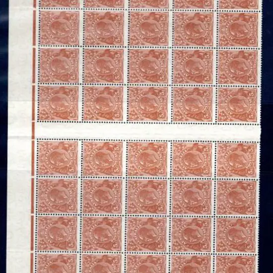 1931-36 CofA Watermark 5d orange-brown, plate 3 in ...
