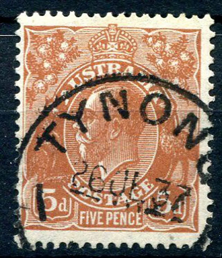 1931-36 CofA Watermark 5d yellow-brown with "frame ... Image 1++