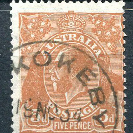 1931-36 CofA Watermark 5d yellow-brown with "frame ...